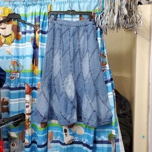 Studio West long denim skirt size small